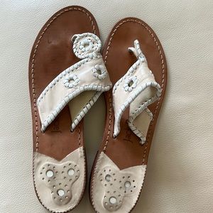 Cream and white jack Rogers